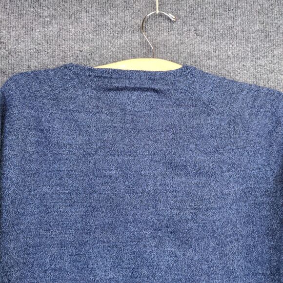 Joseph Abboud Merino Wool Blend Sweater Women Size XXL Blue 1/4 Button Henley - Picture 9 of 11